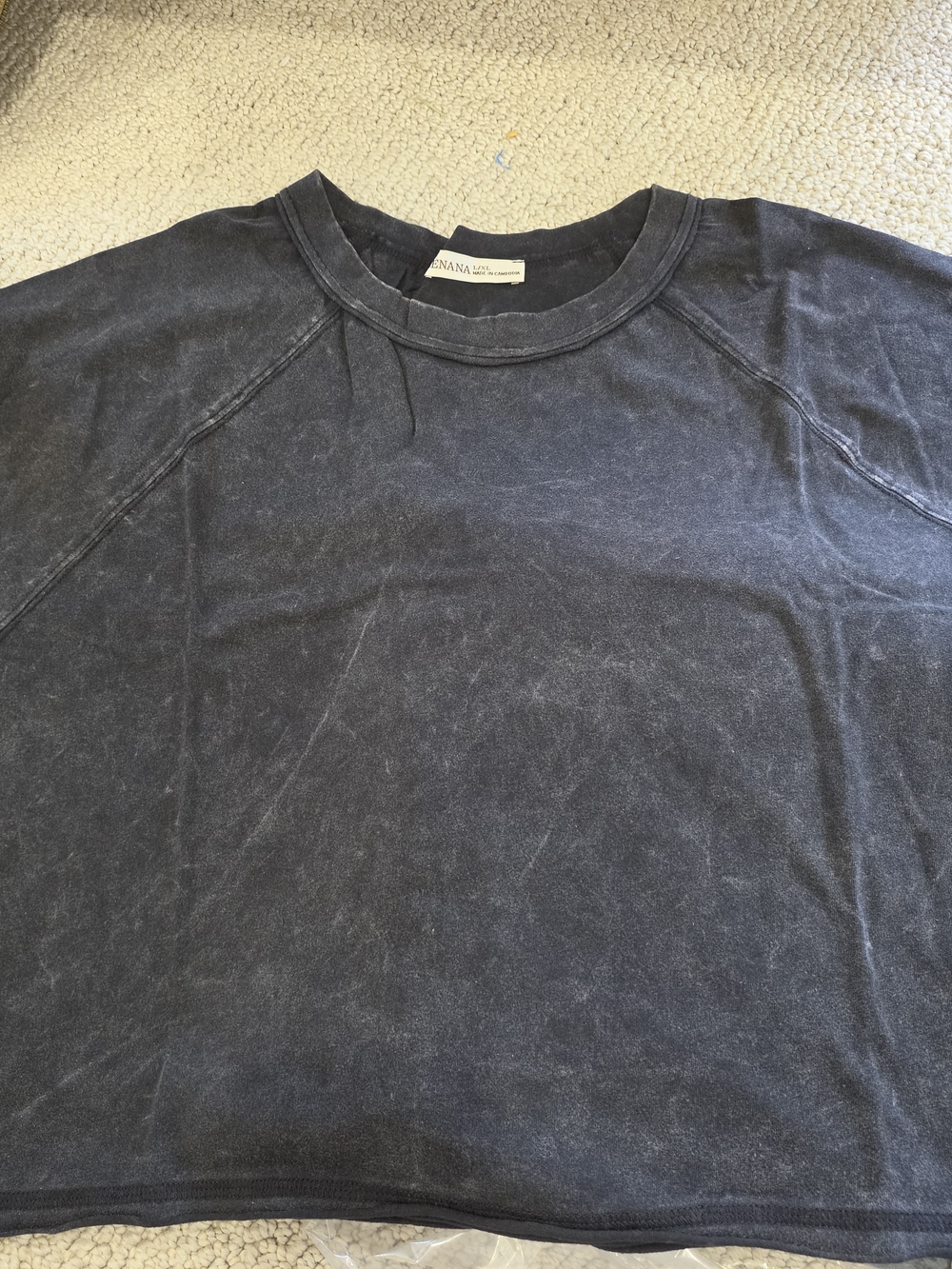 Zanana Washed Black Crewneck Cropped Tops. NEW IN Stock and In Packaging.